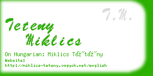 teteny miklics business card